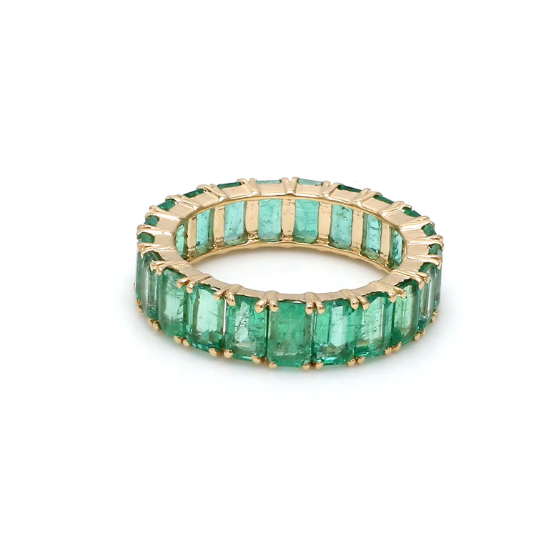 Emerald Octagon Eternity Ring