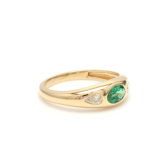 Emerald Oval Mini Chunky Ring