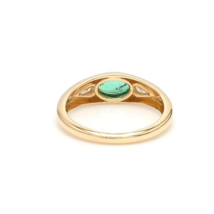 Emerald Oval Mini Chunky Ring