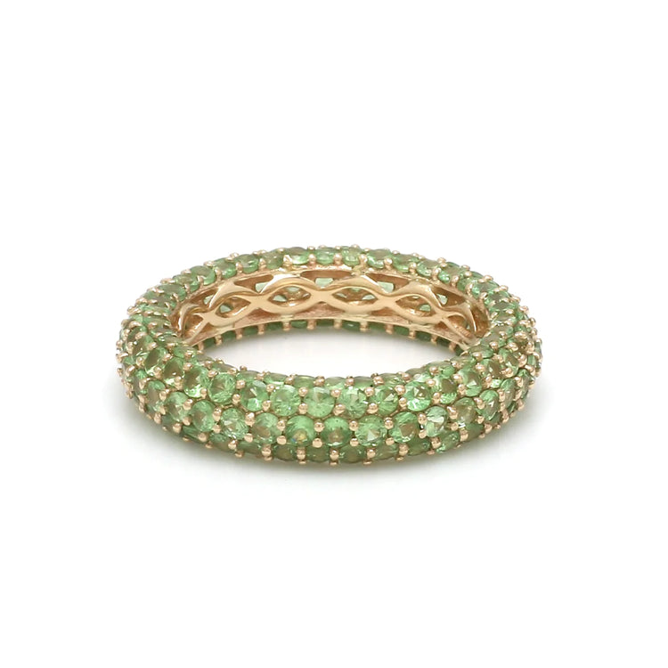 Tsavorite Pave Eternity Ring