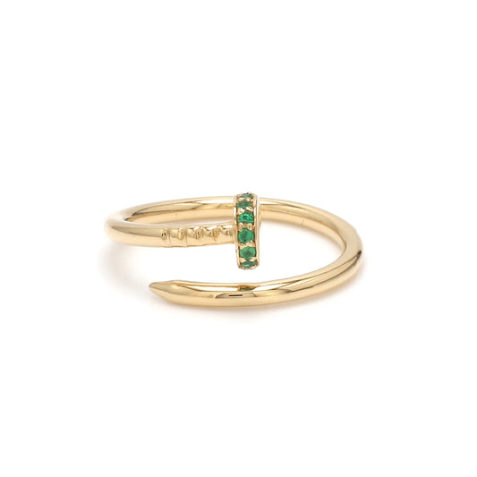 Emerald Nail Ring