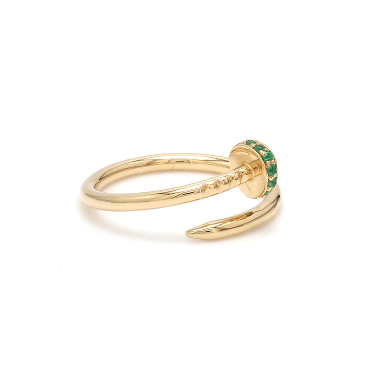 Emerald Nail Ring