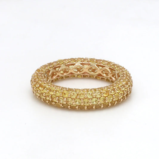 Yellow Sapphire Pave Ring