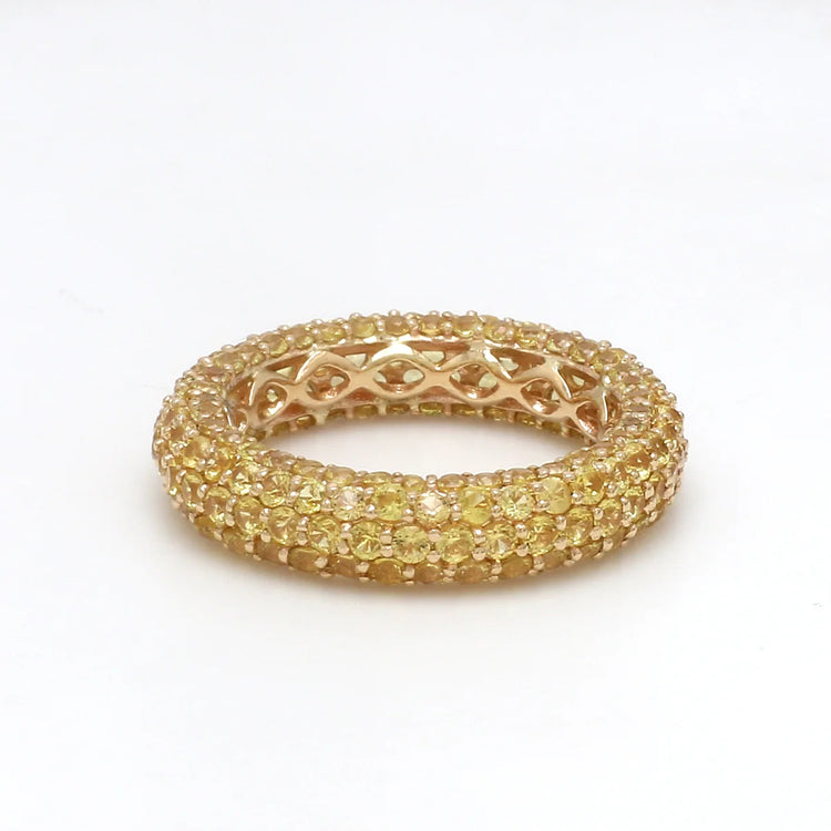 Yellow Sapphire Pave Ring