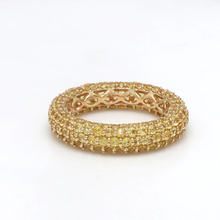 Yellow Sapphire Pave Ring