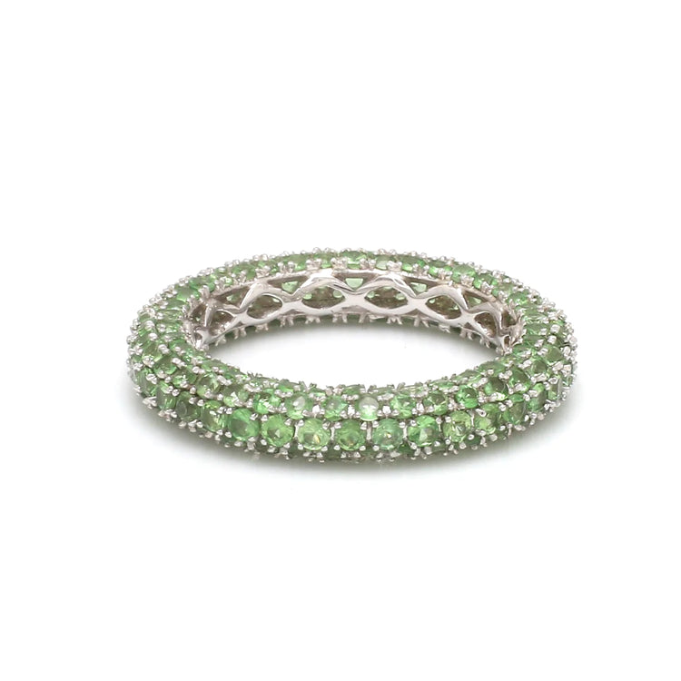 Tsavorite Round Pave Ring