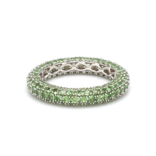 Tsavorite Round Pave Ring