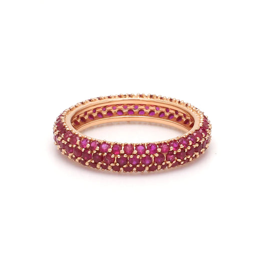 Ruby Round Pave Ring