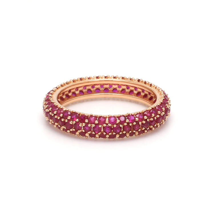 Ruby Round Pave Ring