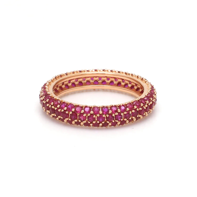 Ruby Round Pave Ring