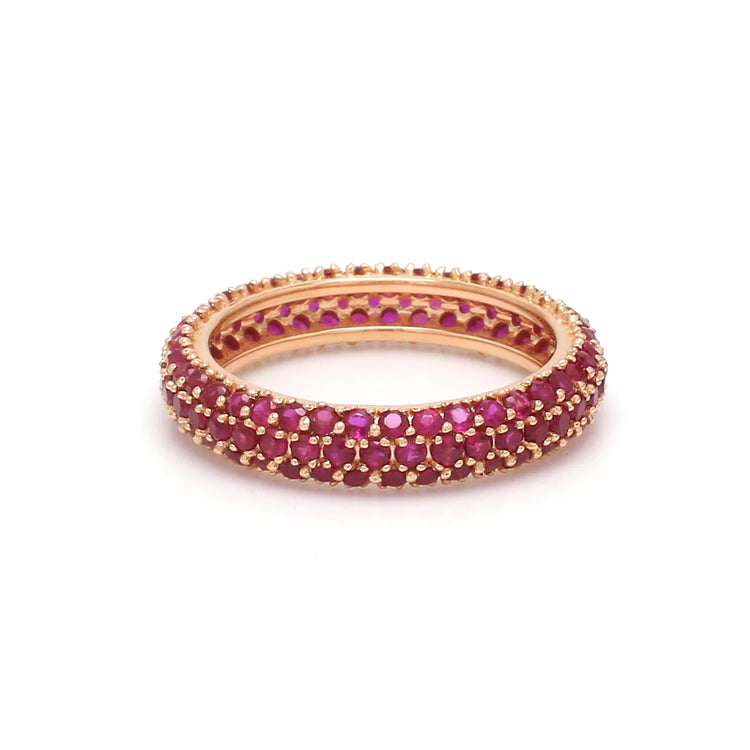 Ruby Round Pave Ring