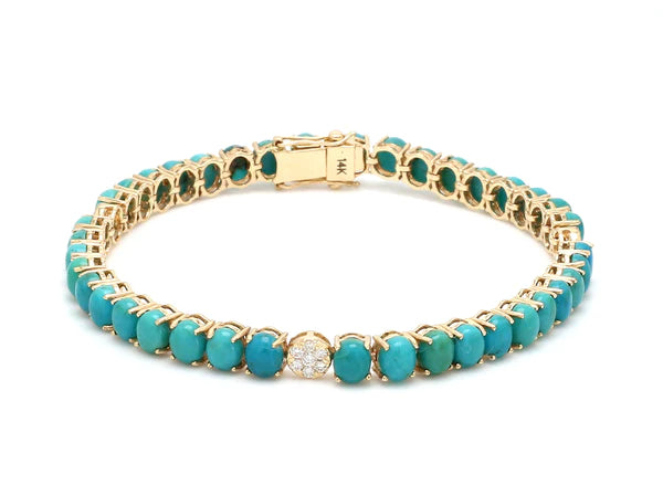 Turquoise and Diamond Bracelet