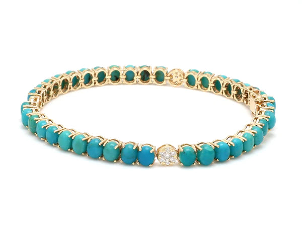 Turquoise and Diamond Bracelet