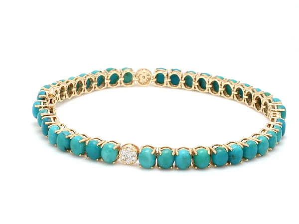 Turquoise and Diamond Bracelet